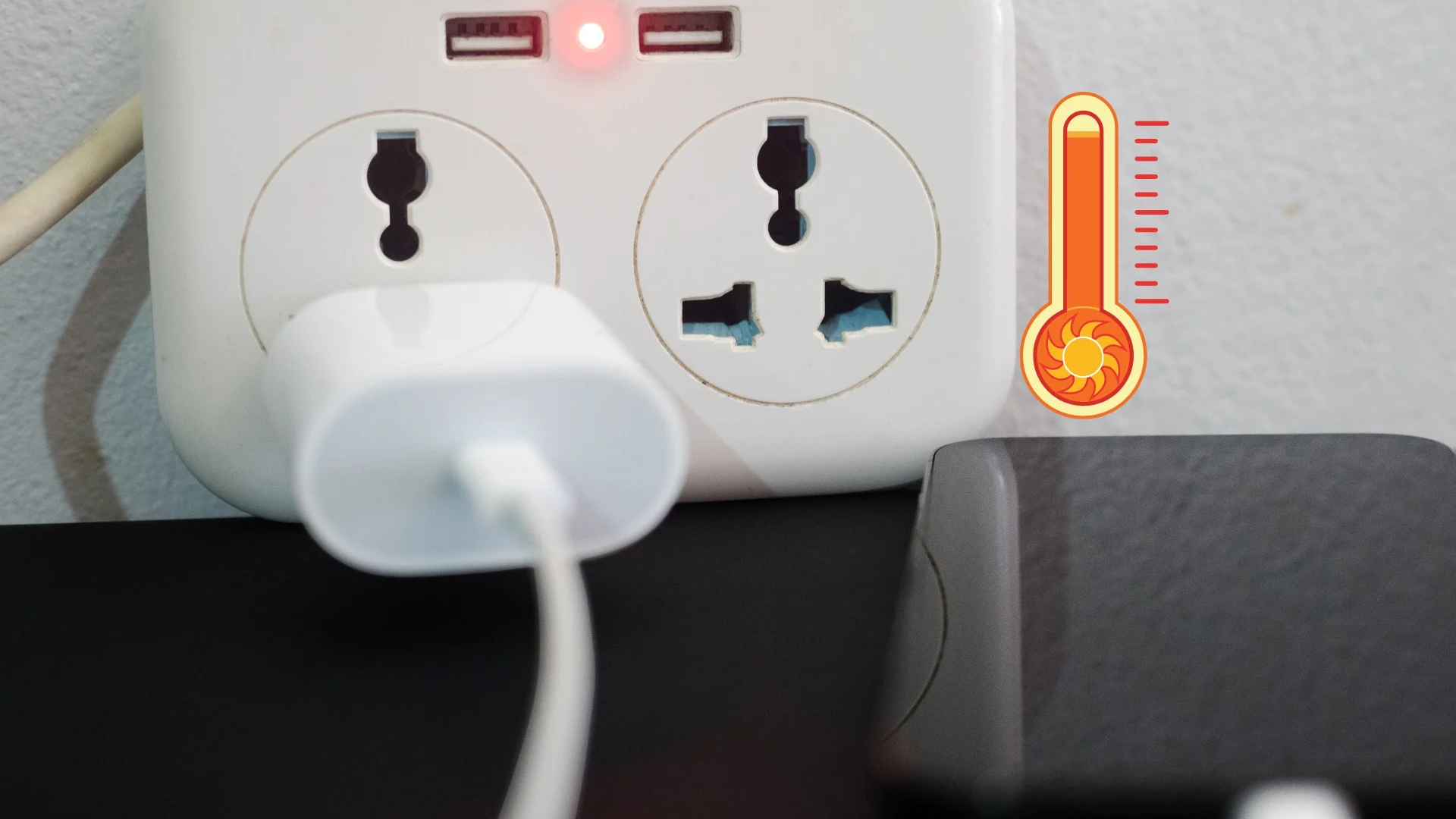 Charger heating while charging the device