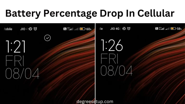 Battery Percentage Drop In cellular 1