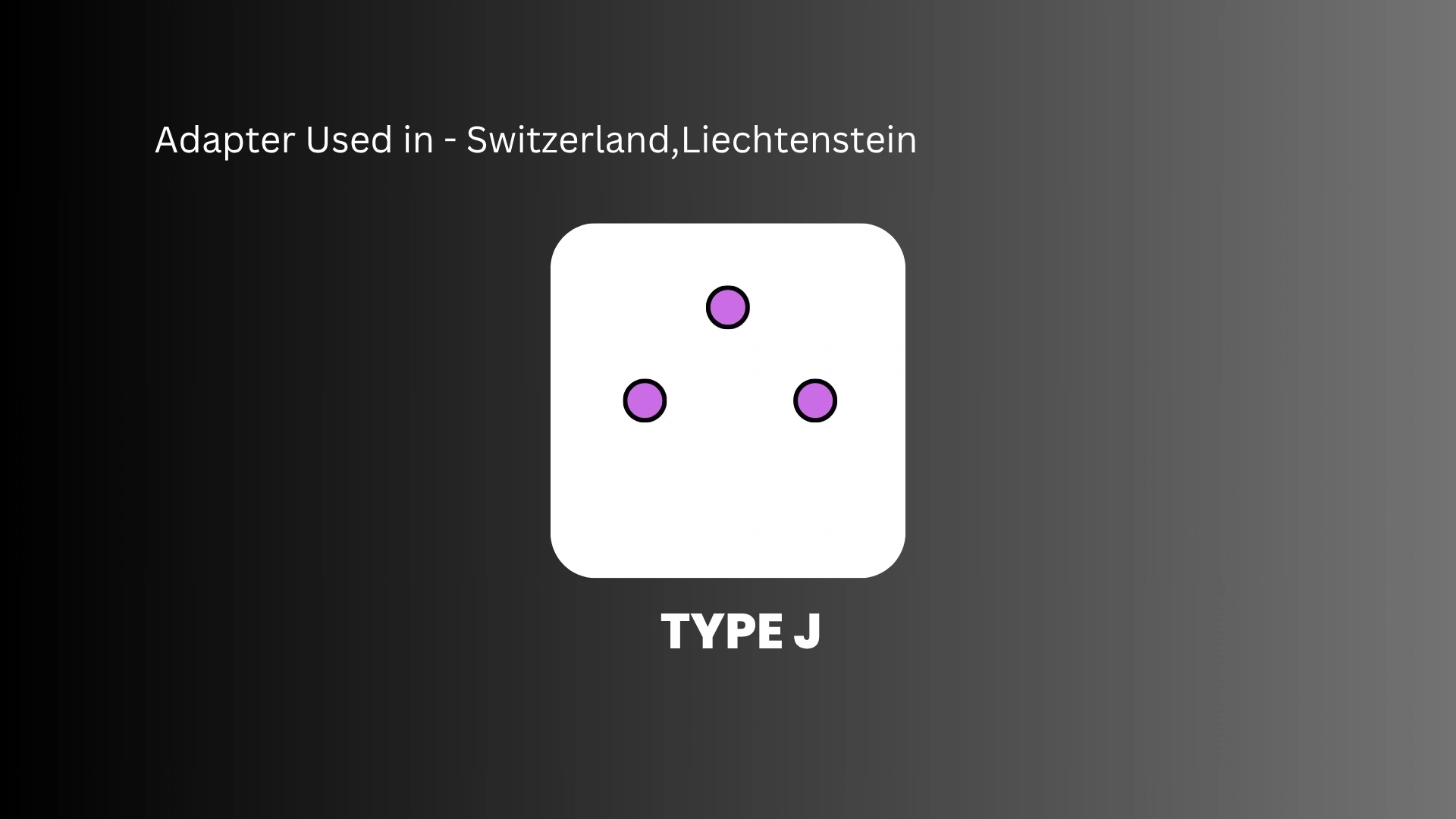 Type J Socket used in switzerland