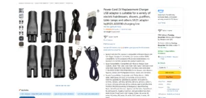 trimmer charging cable on amazon.com